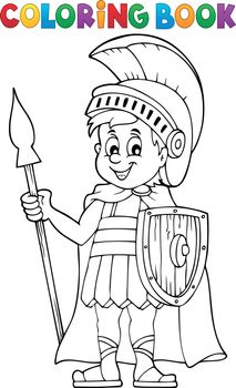Coloring book Roman soldier - eps10 vector illustration.
