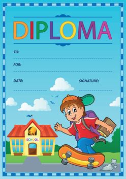 Diploma composition image 7 - eps10 vector illustration.