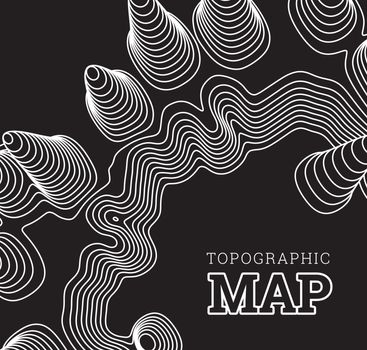 Topographical map of the locality, vector illustration with lines
