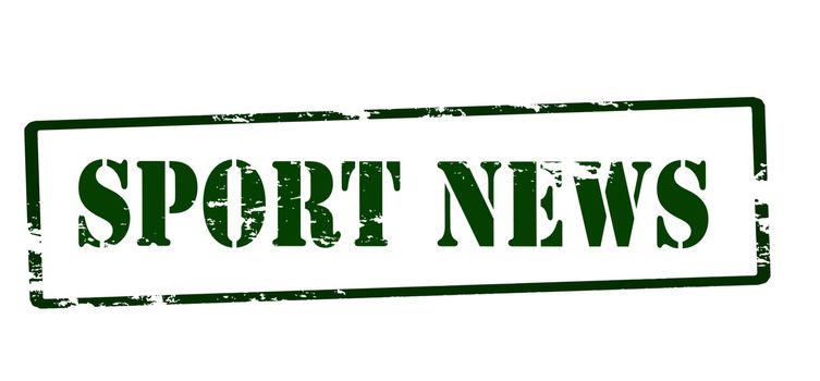 Rubber stamp with text sport news inside, vector illustration