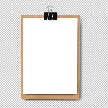 Realistic Clipboard Isolated With Gradient Mesh, Vector Illustration