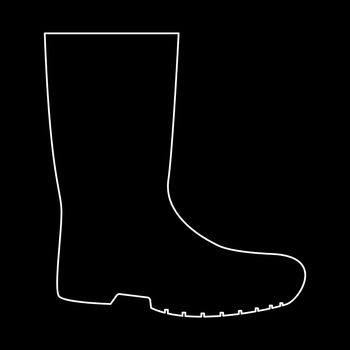 Rubber boots it is white color path icon .