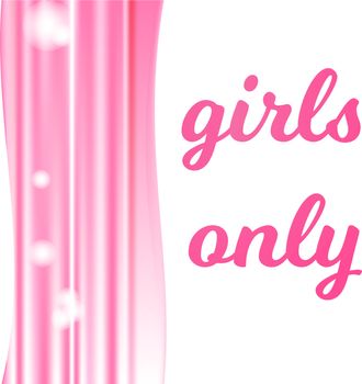 the pink abstract wavy background horizontally mash and text girls only