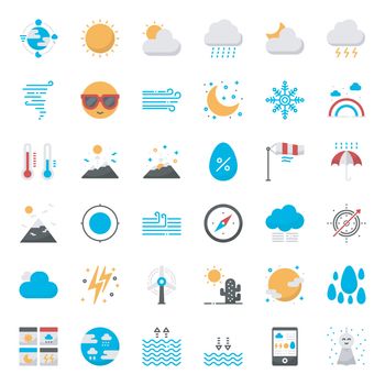Weather forecast pixel perfect outline icon