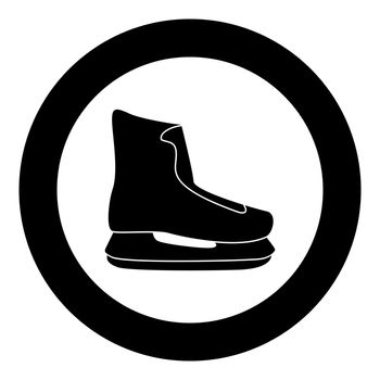 Skate icon black color vector illustration simple image flat style