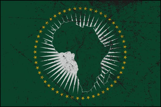 An Grunged African Union flag design