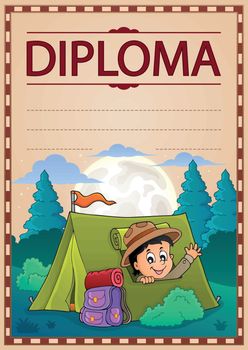 Diploma template image 2 - eps10 vector illustration.