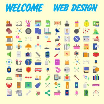 Icon Pack for designers and developers. Icons for business, office company information and services, for websites and apps. Vector illustration