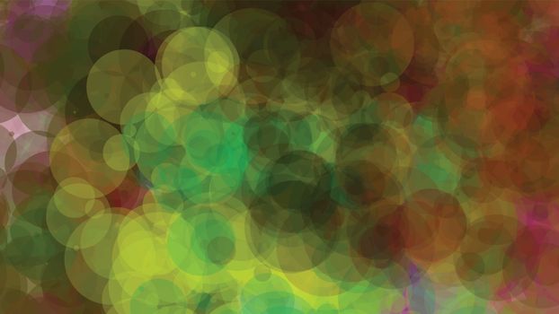 Red, yellow, pink, orange, and green bubbles, grunge background vector. Ink splatter, blots, spot elements. Watercolor paint splashes pattern, fluid stains spots background.