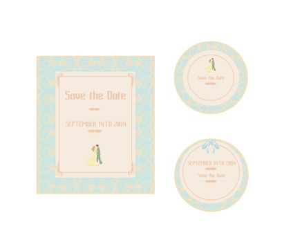 elegant wedding invitation set