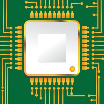 The basic model of the chip placement on the board