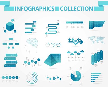 Business and social infographics design elements. Vector illustration.