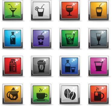drinks web icons for user interface design