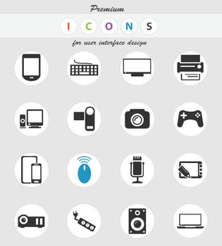 device vector icons for user interface design