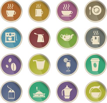 cafe vector icons for user interface design