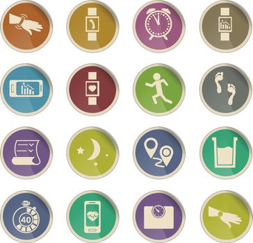 jogging vector icons for user interface design