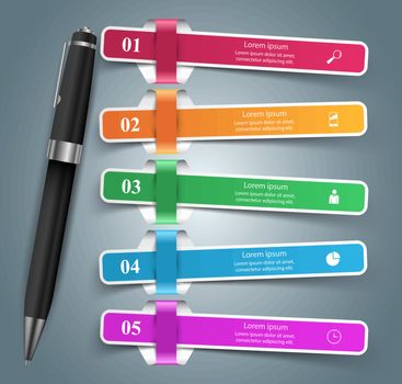 Pen, education icon. Business infographic Vector eps 10
