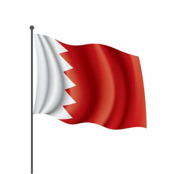 Bahrain flag, vector illustration on a white background.