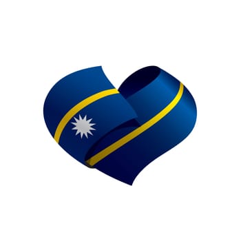 Nauru flag, vector illustration on a white background
