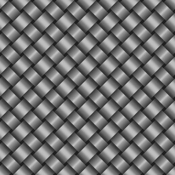 Abstract seamless background, steel texture of intertwined metal fibers, vector illustration.