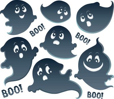 Ghosts thematic set 5 - eps10 vector illustration.