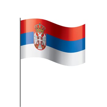 Serbia national flag, vector illustration on a white background
