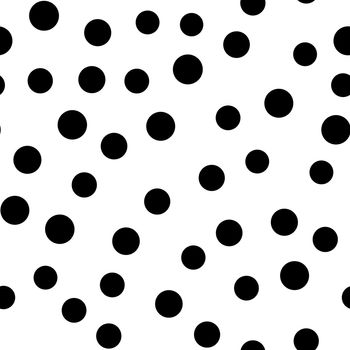 Random dotted seamless pattern. Simple geometric background in black and white. Vector illustration.