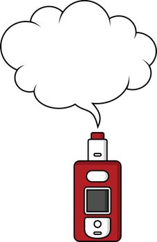 electric cigarette personal vaporizer vector art illustration