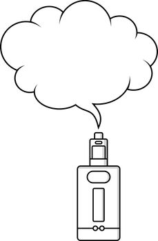 electric cigarette personal vaporizer vector art illustration