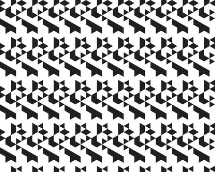 Seamless monochrome polygonal black patterns