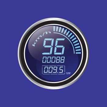 Speed thermometer on vector graphic art.