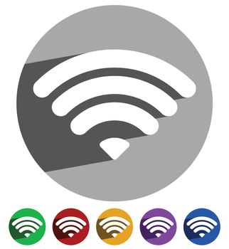 Signal strength indicator template. (Wi-fi, wireless connection, antenna signal strength)