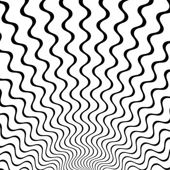 Abstract starburst background with zigzag, wavy lines