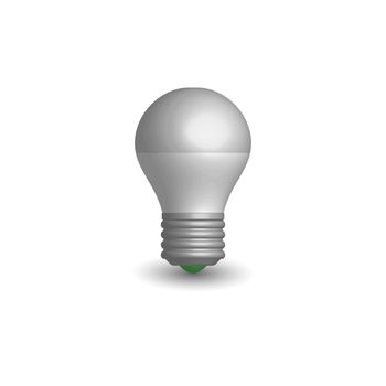 Photo realistic LED and energy-saving light bulb. Element for the design of electrical components. 3D style, vector illustration.