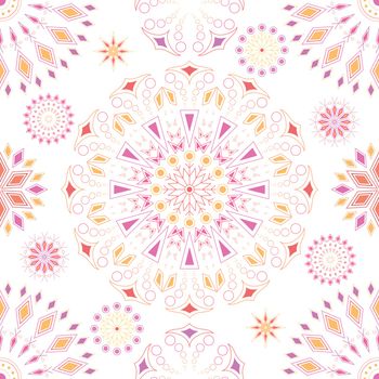 Rectangular beautiful repeating colorful ornament for design and background.
