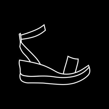 Linear platform sandals icon from Clothes outline collection. platform sandals trendy illustration 10 eps