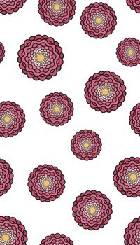 Flowers seamless pattern. Repeating background with abstract flowers.