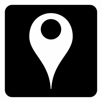 Illustration of Location Pin icon on dark background