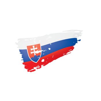 Slovakia flag, vector illustration on a white background