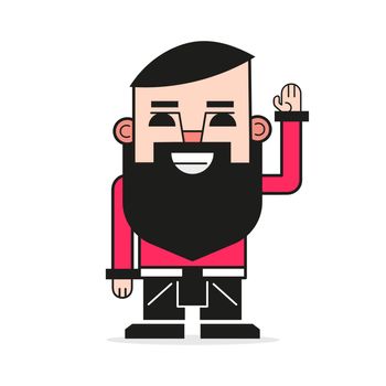 Fashionable hipster with beard logo for your design and needs