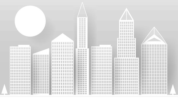 Abstract White Skyscrapers Made Of Paper. Modern City Skyline Building Industrial Paper Landscape Skyscraper Offices.vector Illustration