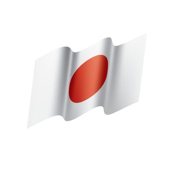 Japan flag, vector illustration on a white background