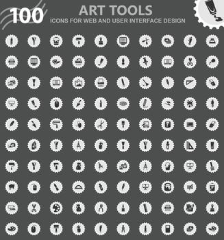 Art tools icons for web and user interface design