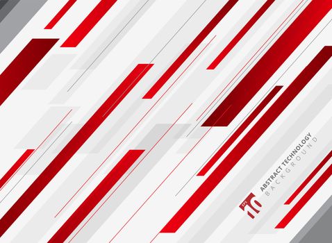 Abstract technology geometric red color shiny motion diagonally background. Template for brochure, print, ad, magazine, poster, website, magazine, leaflet, annual report. Vector corporate design