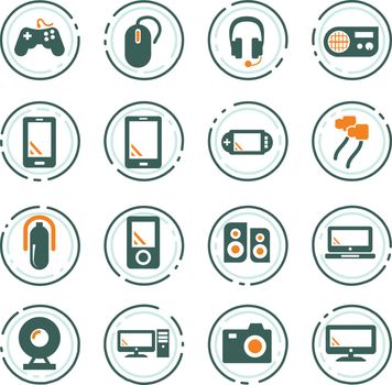 Gadget vector icons for user interface design