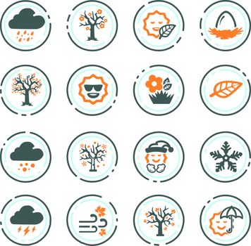 Seasons color vector icons for user interface design