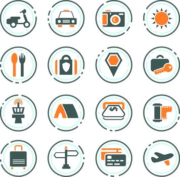 Travel icon set for web sites and user interface