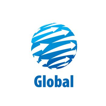 Abstract globe logo. Vector illustration. Design element