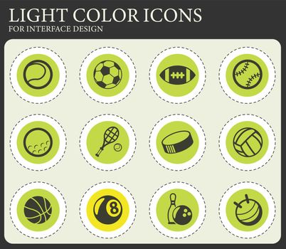 sport balls vector icons for web and user interface design
