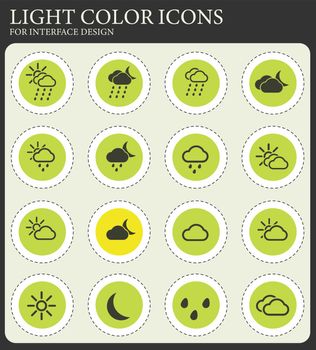 Weather simply icons for web and user interface